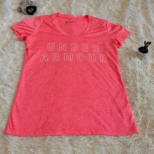 Pink Under Armour V-neck tee